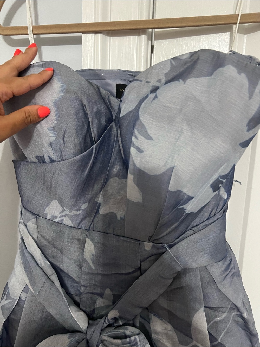 Donna Karan New York Floral Strapless Fit & Flare Gown sz 6 NWT - Picture 13 of 13